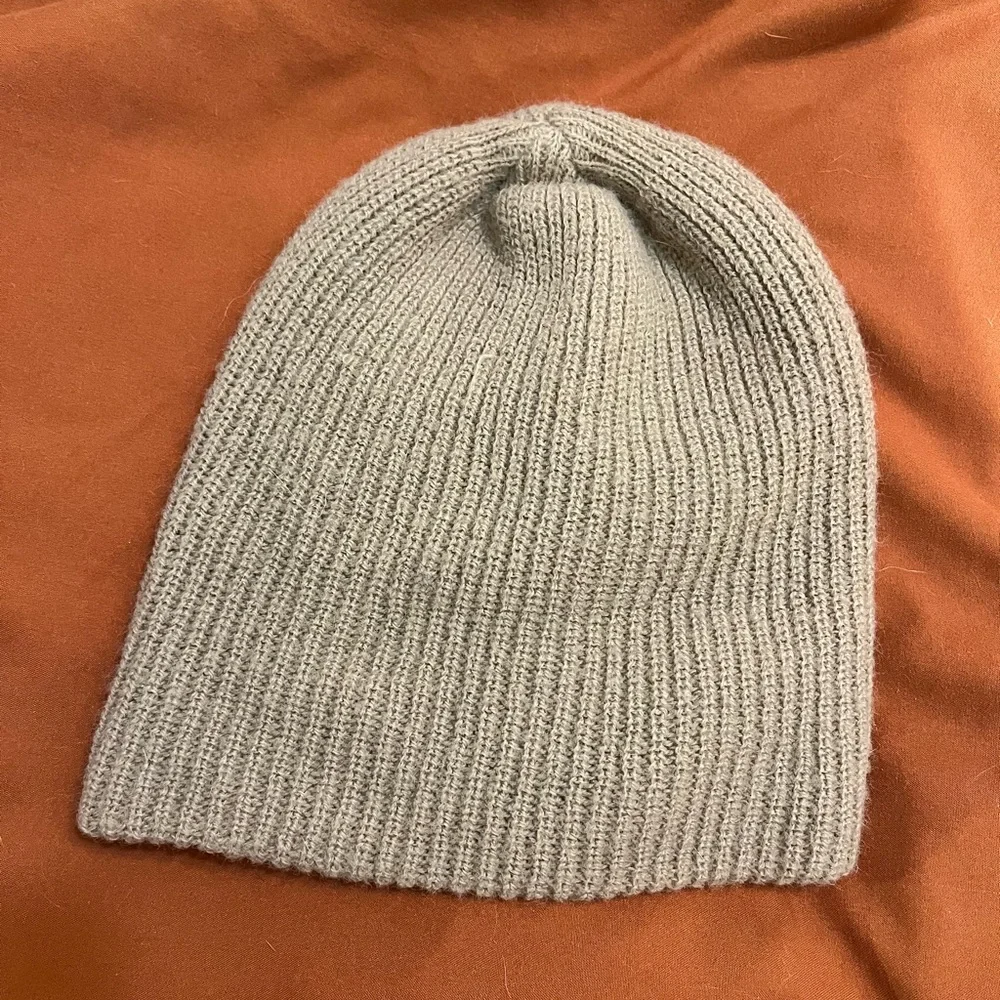 Tan Ribbed Knit Beanie